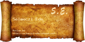 Selmeczi Ede névjegykártya