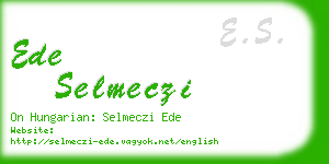 ede selmeczi business card